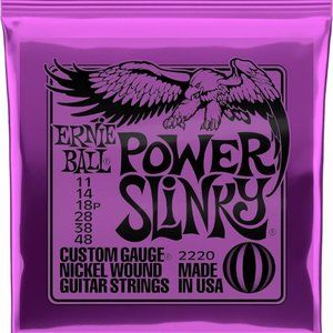 2-Pack Ernie Ball Power Slinky Nickel Wound Electric Guitar Strings 11-48 Gauge